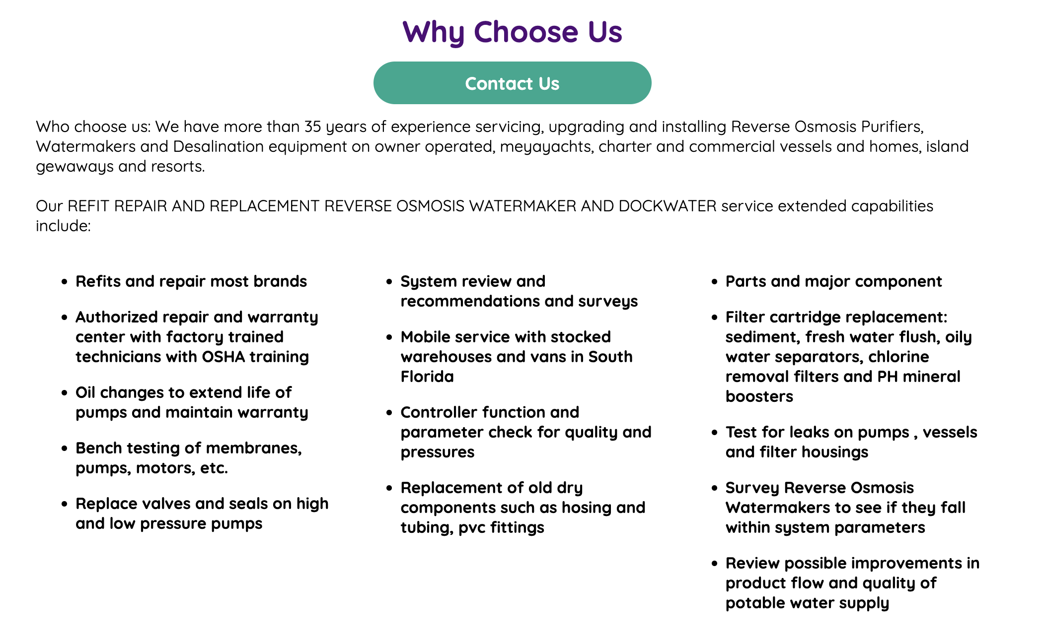 Reverse Osmosis of South Florida